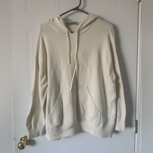 Vince /Cream Lightweight Pullover Hoodie Size Extra Small 100% cotton